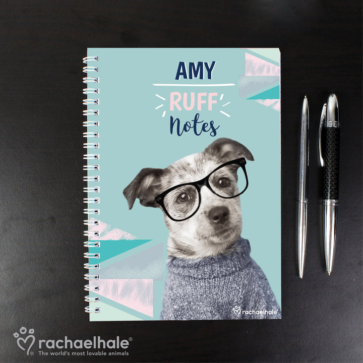 Buy Personalised Rachael Hale 'Ruff Notes' Dog A5 Notebook at www.giftsfinder.co.uk