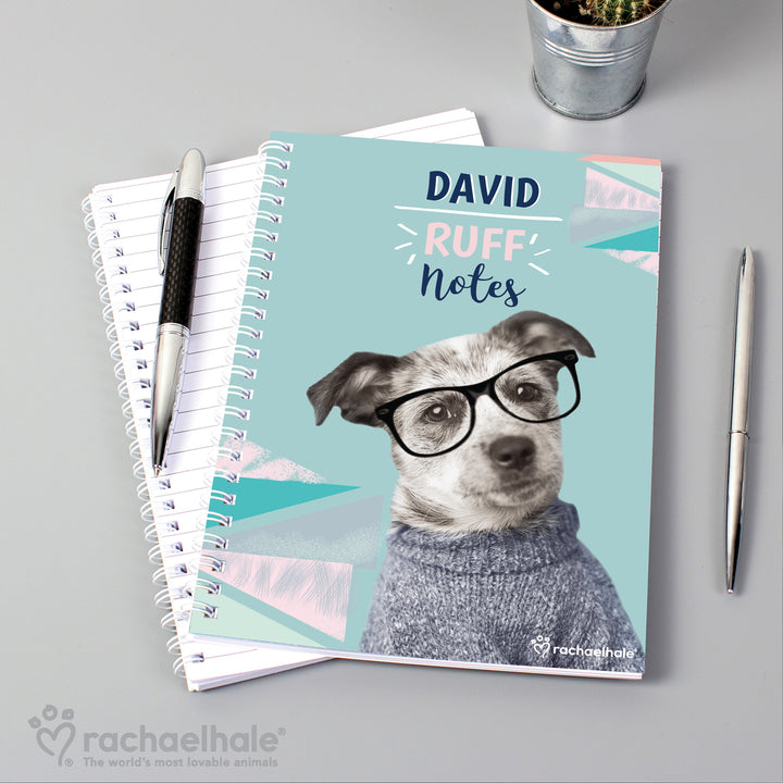 Buy Personalised Rachael Hale 'Ruff Notes' Dog A5 Notebook at www.giftsfinder.co.uk