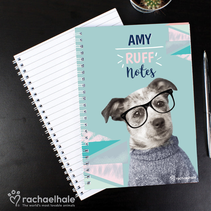 Buy Personalised Rachael Hale 'Ruff Notes' Dog A5 Notebook at www.giftsfinder.co.uk