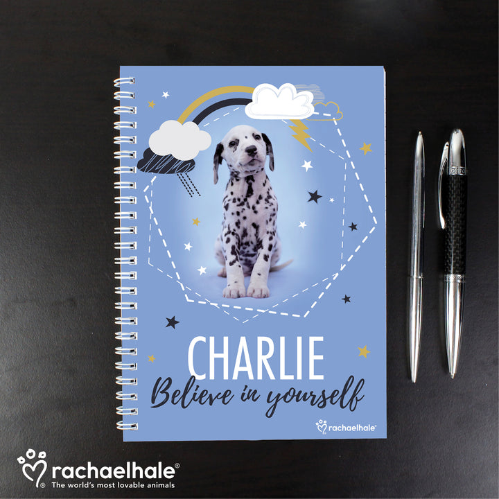 Buy Personalised Rachael Hale Dalmatian A5 Notebook at www.giftsfinder.co.uk