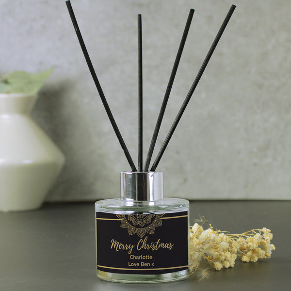 Buy Personalised Gold Mandala Reed Diffuser at www.giftsfinder.co.uk