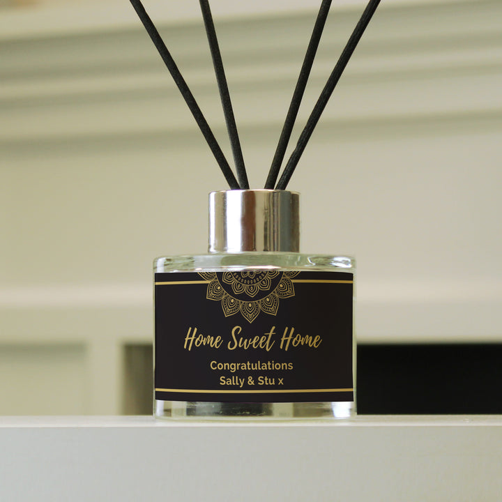 Personalised Gold Mandala Reed Diffuser - part of the Gifts Finder Personalised Diffusers collection