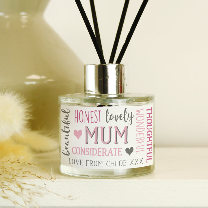 Buy Personalised Mum Reed Diffuser at www.giftsfinder.co.uk