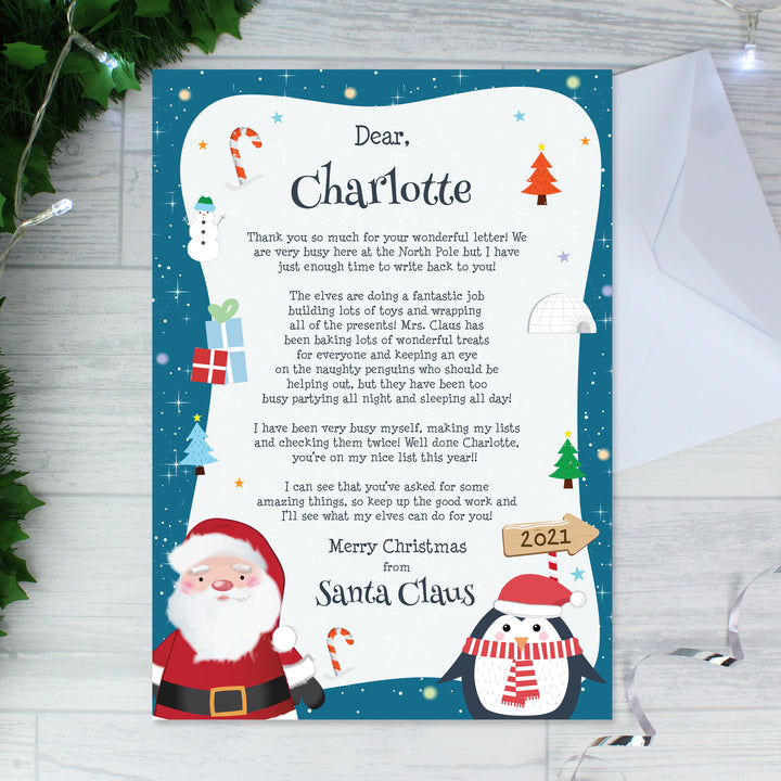 Buy Personalised Christmas Penguin Letter available now at www.giftsfinder.co.uk