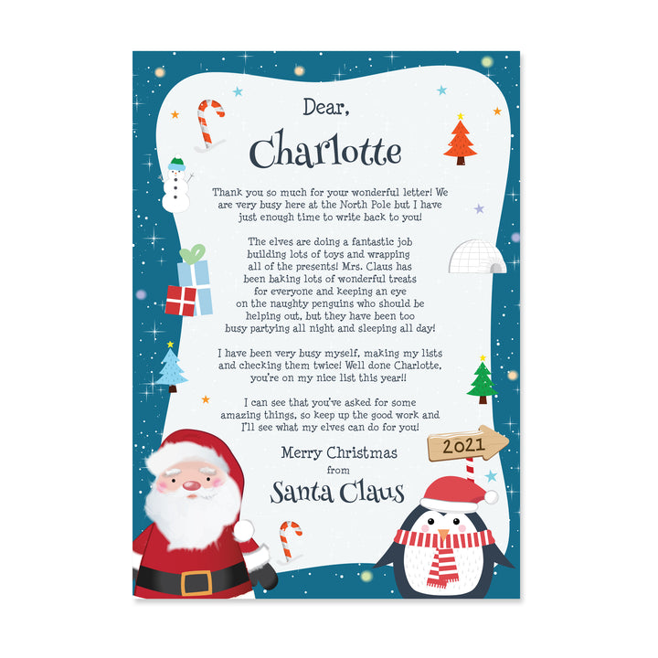 Buy Personalised Christmas Penguin Letter available now at www.giftsfinder.co.uk