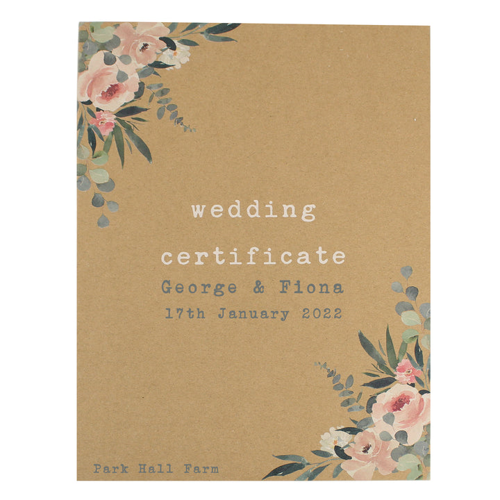 Personalised Wedding Certificate Display Book - part of the Gifts Finder Personalised Wedding Gifts collection