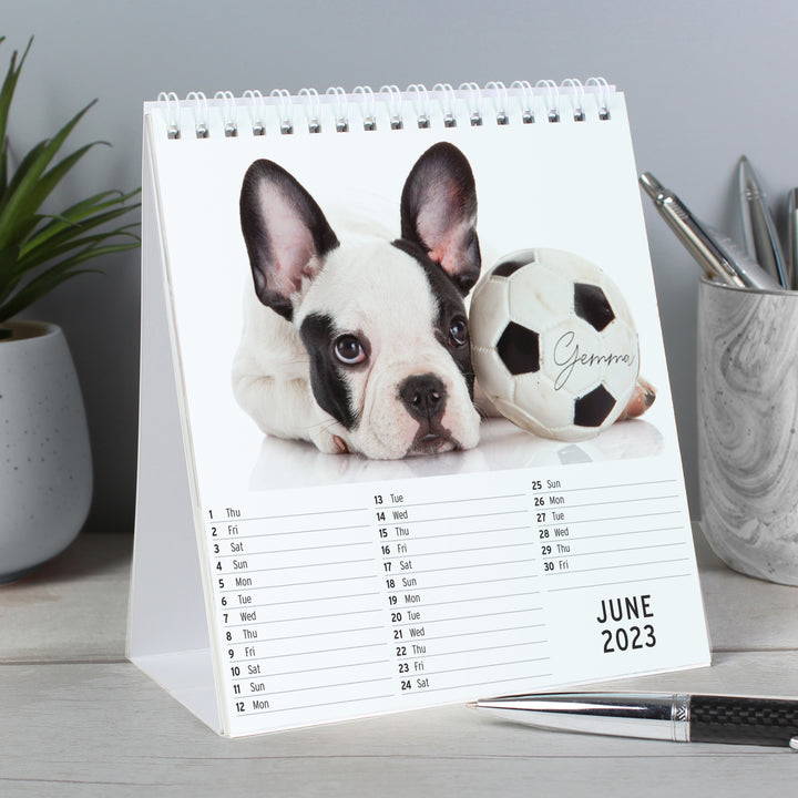 Buy Personalised Barking Mad Dog Desk Calendar available now at www.giftsfinder.co.uk