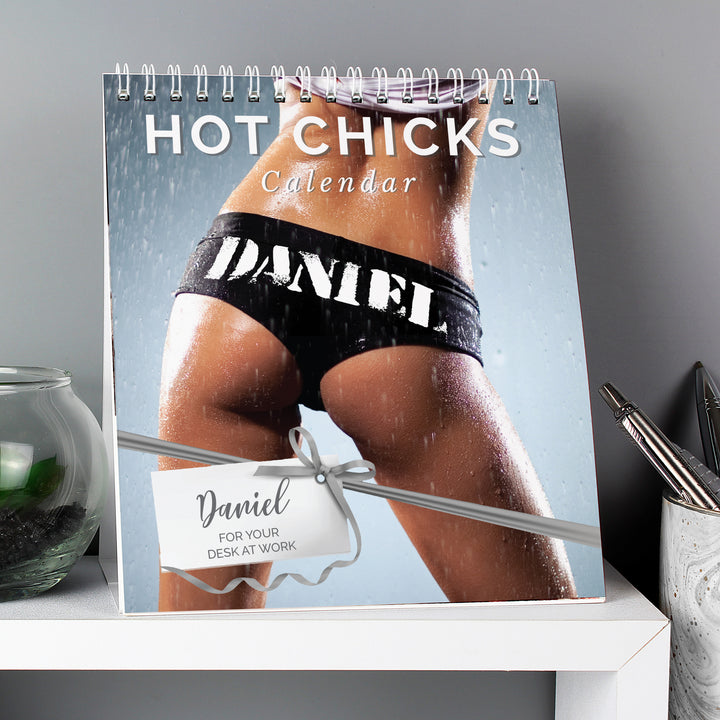 Buy Personalised 2025 Hot Chicks Wall Calendar at www.giftsfinder.co.uk