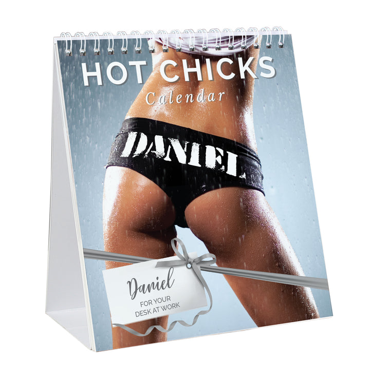 Buy Personalised Hot Chicks Desk Calendar available now at www.giftsfinder.co.uk