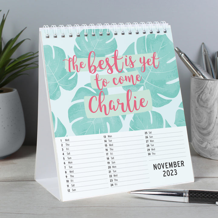 Buy Personalised 2024 Motivational Quotes Desk Calendar at www.giftsfinder.co.uk