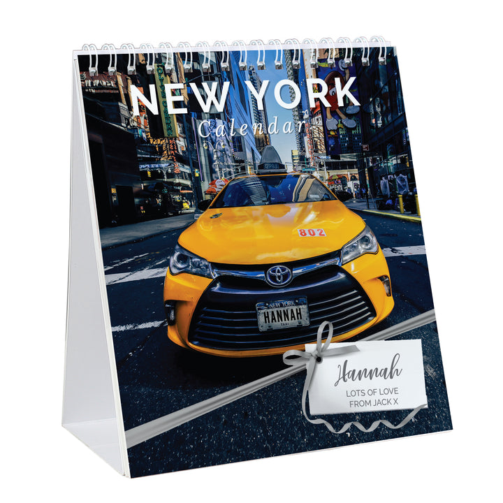 Buy Personalised 2024 New York Desk Calendar at www.giftsfinder.co.uk