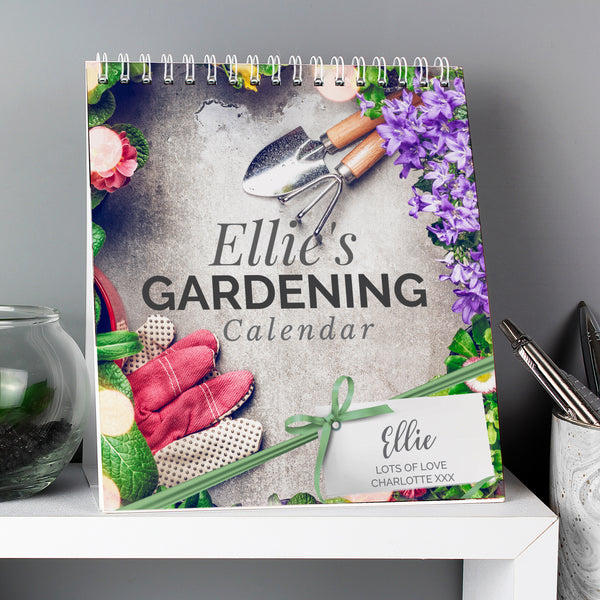 Buy Personalised 2024 Gardening Desk Calendar at www.giftsfinder.co.uk