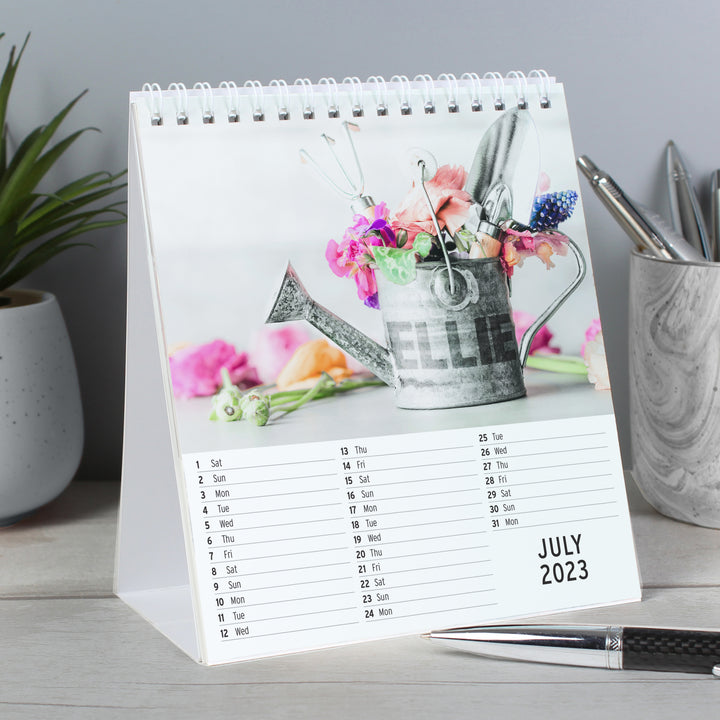 Personalised 2025 Gardening Desk Calendar - part of the Personalised Calendars collection