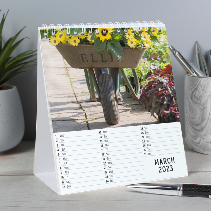 Personalised 2025 Gardening Desk Calendar - part of the Personalised Calendars collection