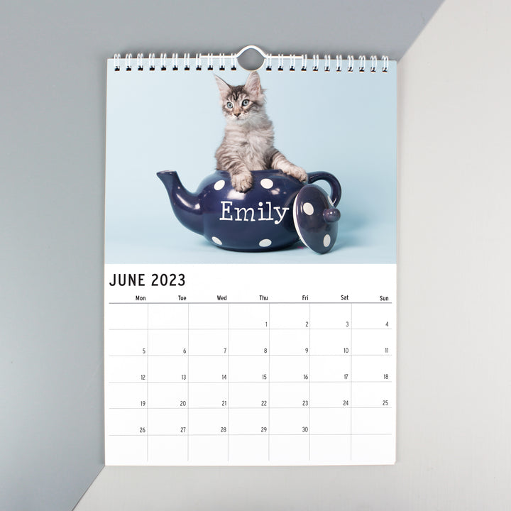 Buy Personalised A4 Cats & Kittens Calendar available now at www.giftsfinder.co.uk