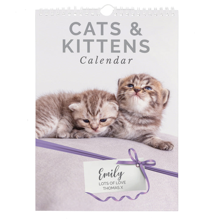 Buy Personalised 2024 A4 Cats & Kittens Calendar at www.giftsfinder.co.uk