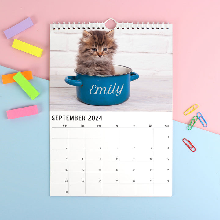 Buy Personalised A4 Cats & Kittens Calendar available now at www.giftsfinder.co.uk