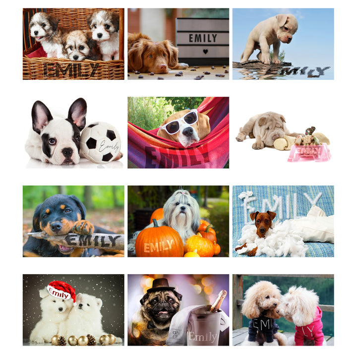 Buy Personalised A4 Barking Mad Calendar available now at www.giftsfinder.co.uk