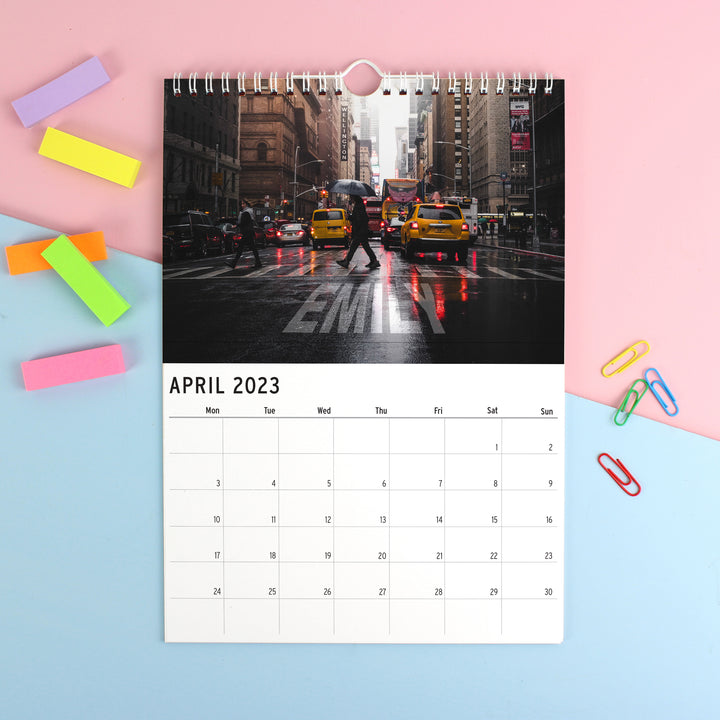 Buy Personalised 2024 A4 New York Calendar at www.giftsfinder.co.uk