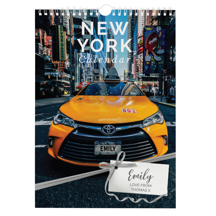 Buy Personalised 2024 A4 New York Calendar at www.giftsfinder.co.uk