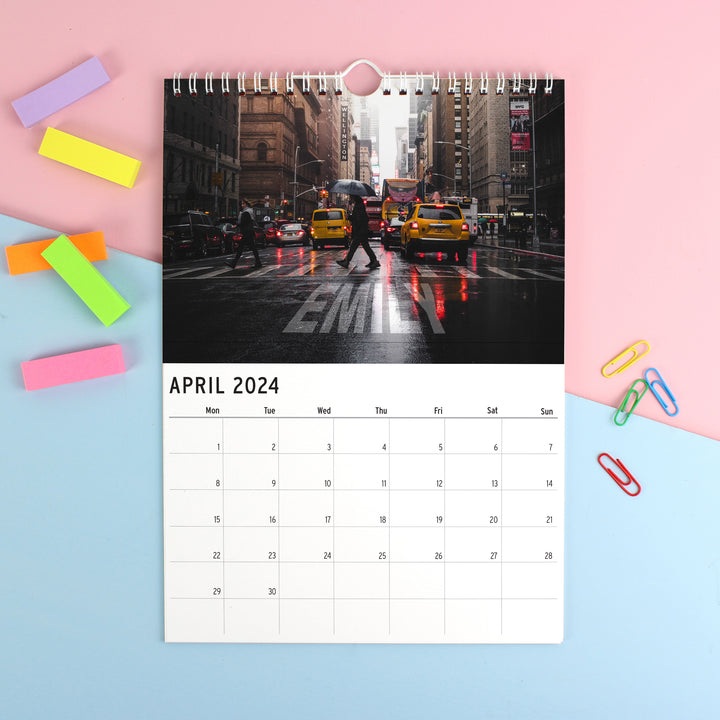 Buy Personalised 2024 A4 New York Calendar at www.giftsfinder.co.uk