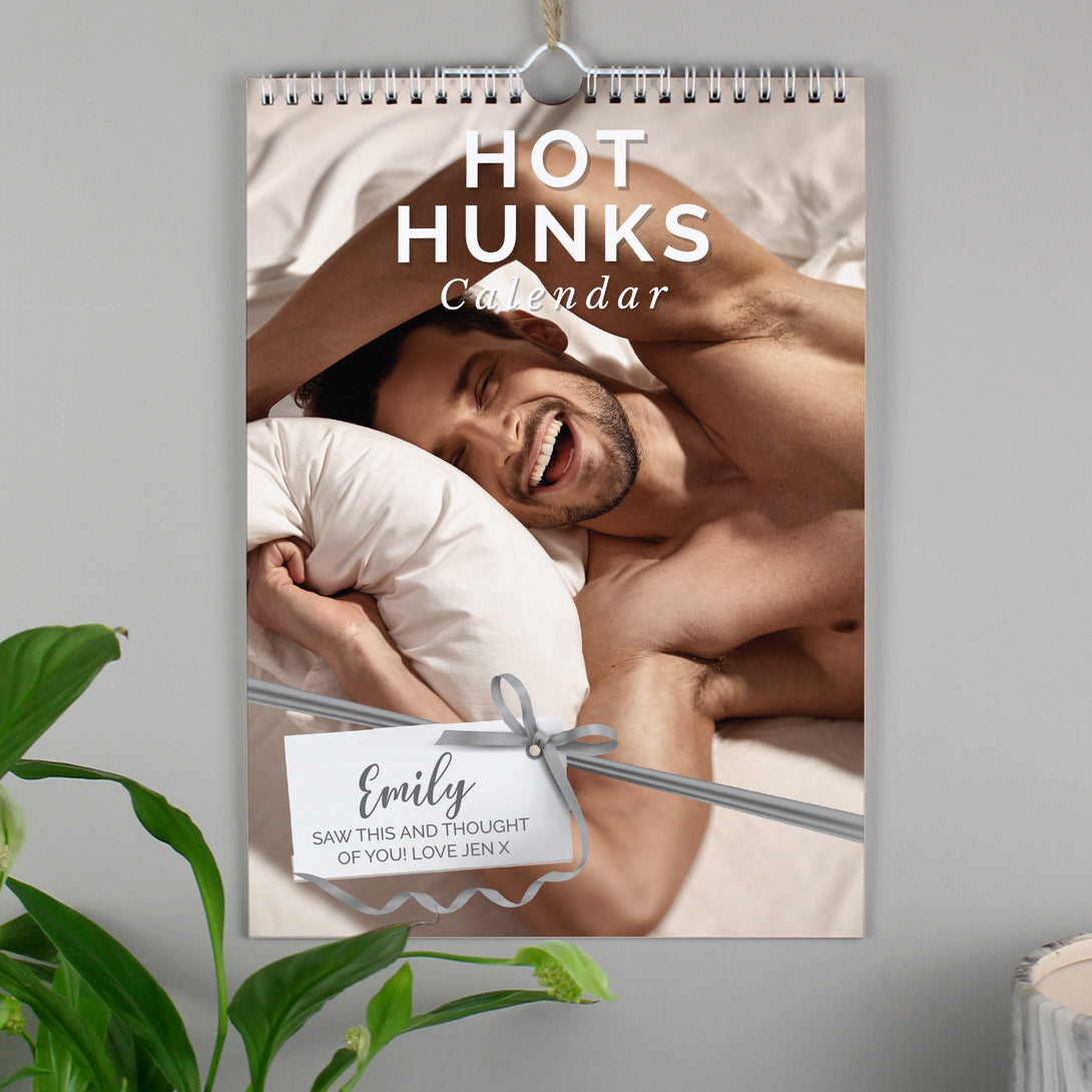 Personalised 2025 Hot Hunks A4 Calendar - part of the Gifts Finder Personalised Calendars collection