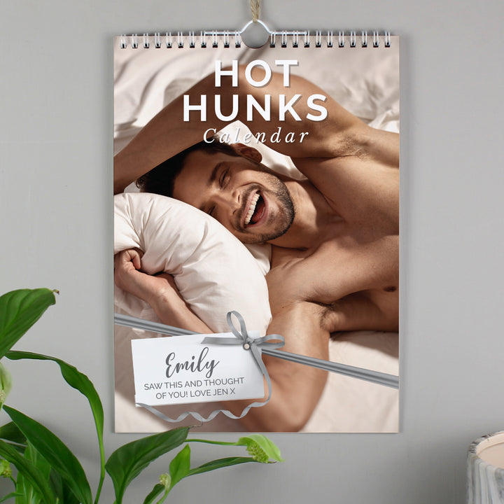 Buy Personalised 2025 Hot Hunks A4 Calendar at www.giftsfinder.co.uk