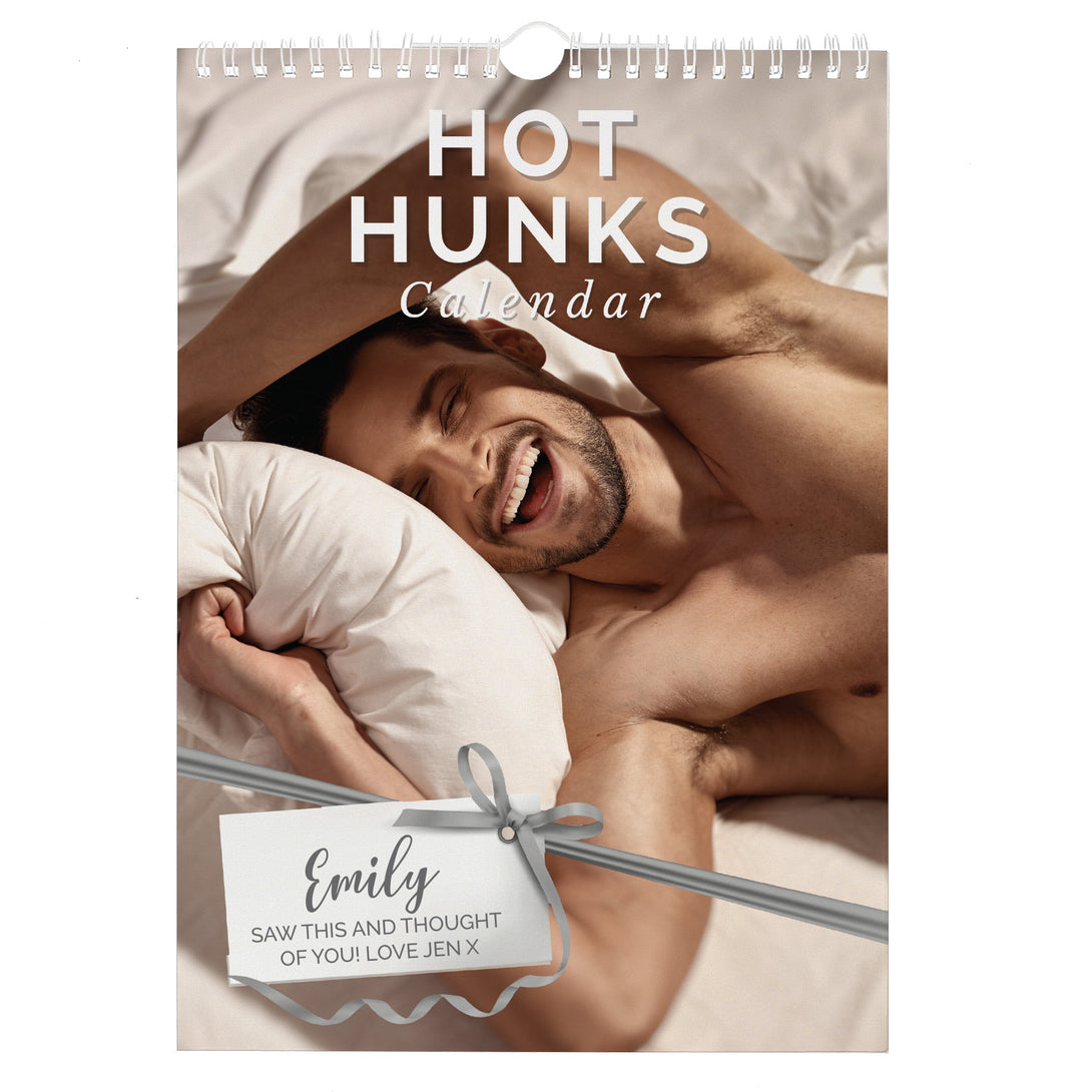 Personalised 2025 Hot Hunks A4 Calendar - part of the Gifts Finder Personalised Calendars collection