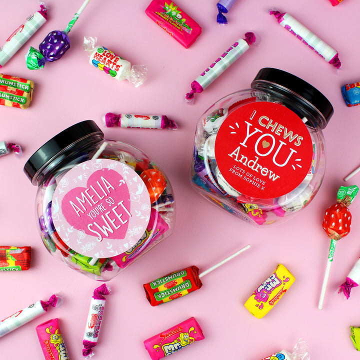 Buy Personalised I Chews You Sweet Jar at www.giftsfinder.co.uk