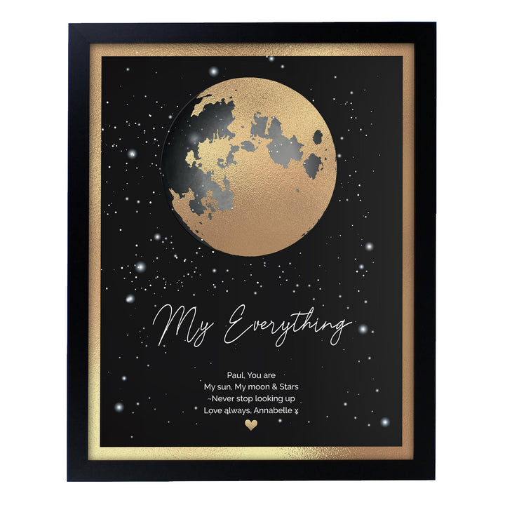 Buy Personalised You Are My Sun My Moon Black Framed Print at www.giftsfinder.co.uk