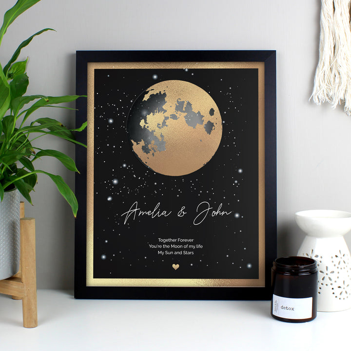 Buy Personalised You Are My Sun My Moon Black Framed Print at www.giftsfinder.co.uk