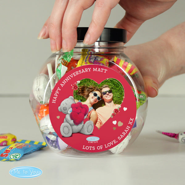 Buy Personalised Me To You Valentines Photo Upload Sweet Jar available now at www.giftsfinder.co.uk