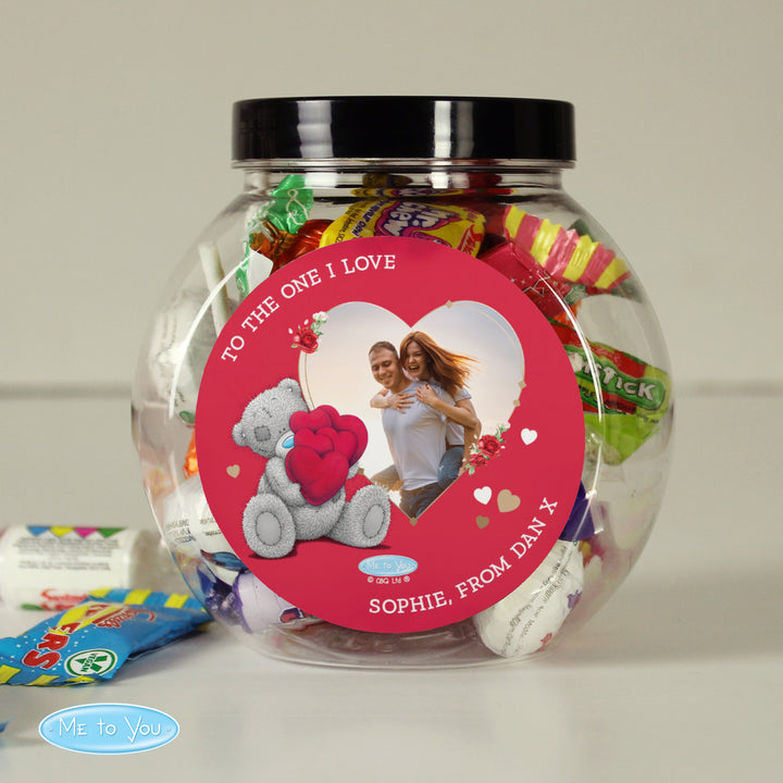 Personalised Me To You Heart Photo Upload Sweet Jar - part of the Confectionery collection