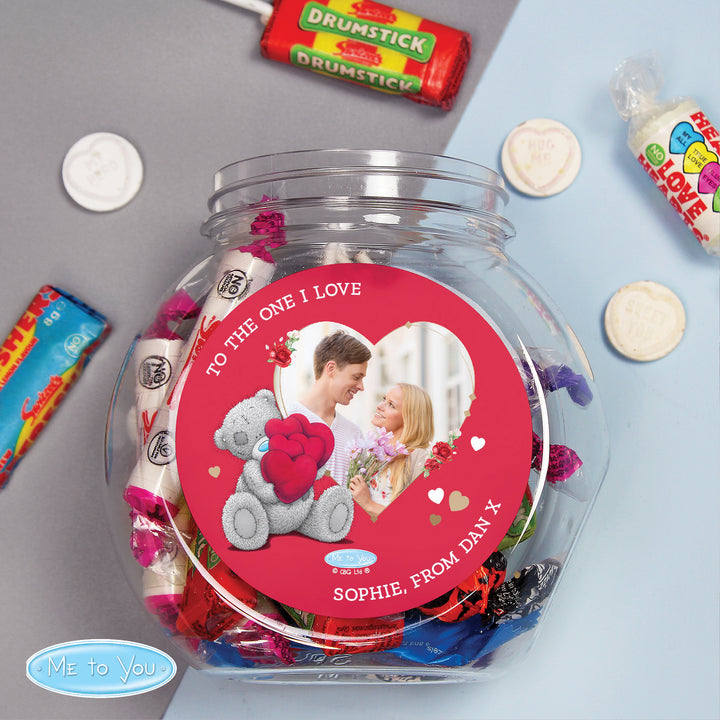 Personalised Me To You Heart Photo Upload Sweet Jar - part of the Confectionery collection