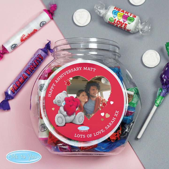 Personalised Me To You Heart Photo Upload Sweet Jar - part of the Confectionery collection