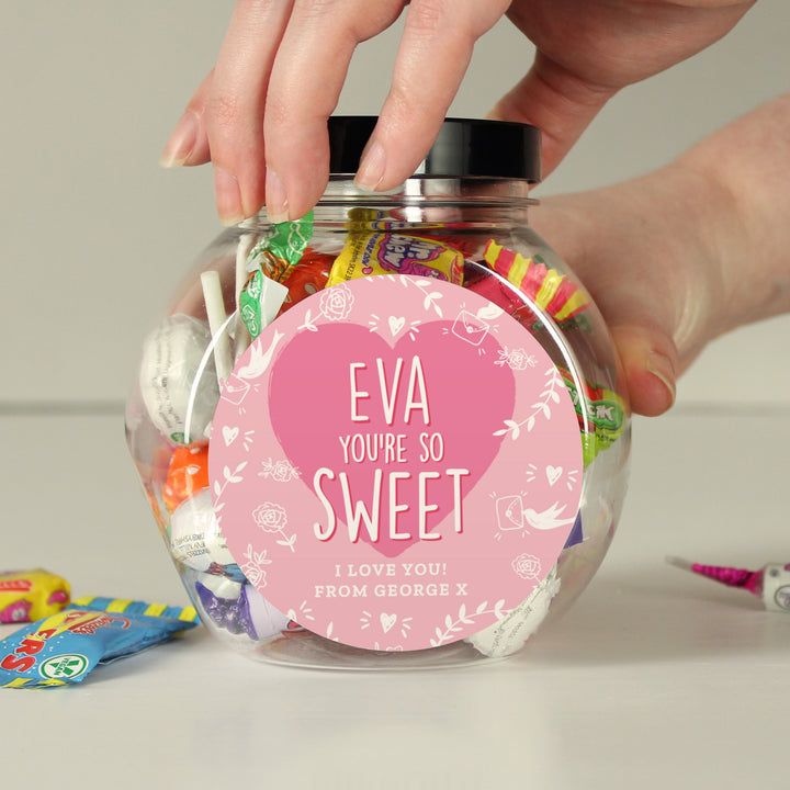 Buy Personalised You're So Sweet, Sweet Jar at www.giftsfinder.co.uk