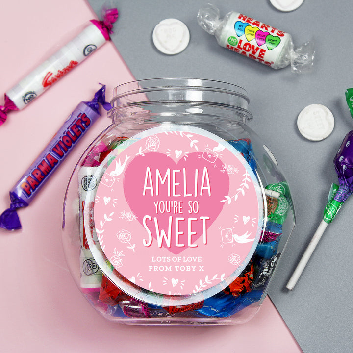 Buy Personalised You're So Sweet, Sweet Jar at www.giftsfinder.co.uk