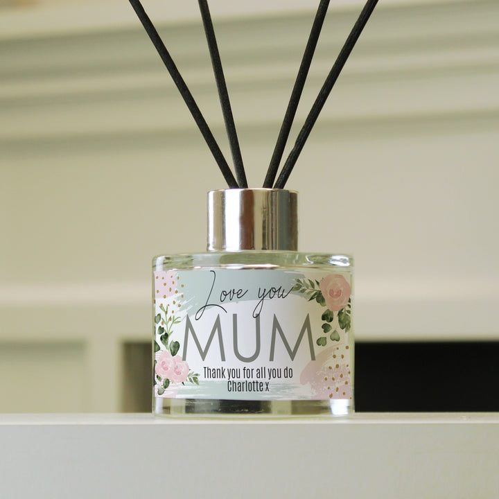 Personalised Abstract Rose Reed Diffuser - part of the Gifts Finder Personalised Diffusers collection