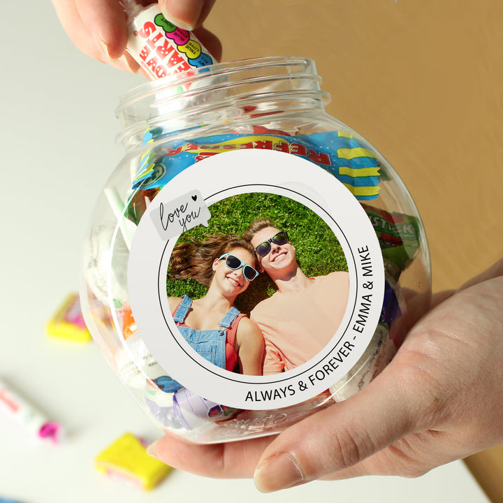 Buy Personalised Love You Snapshot Photo Upload Sweet Jar available now at www.giftsfinder.co.uk