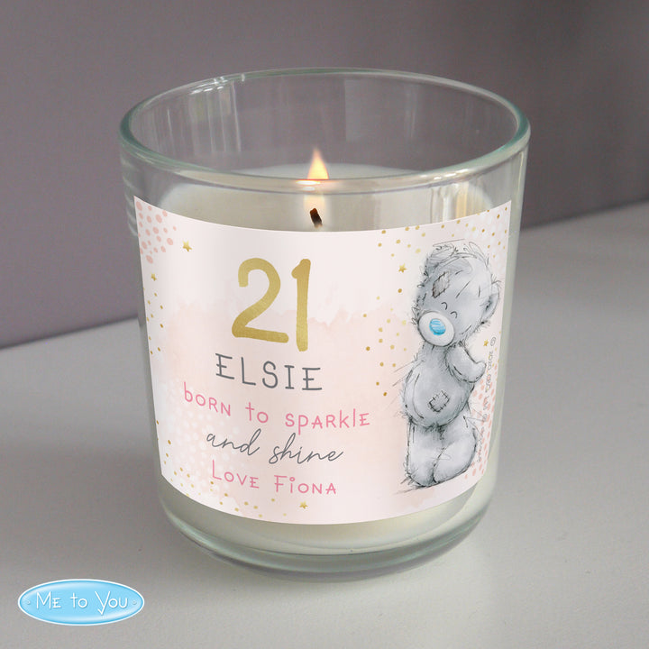 Buy Personalised Me To You Sparkle & Shine Birthday Scented Jar Candle at www.giftsfinder.co.uk