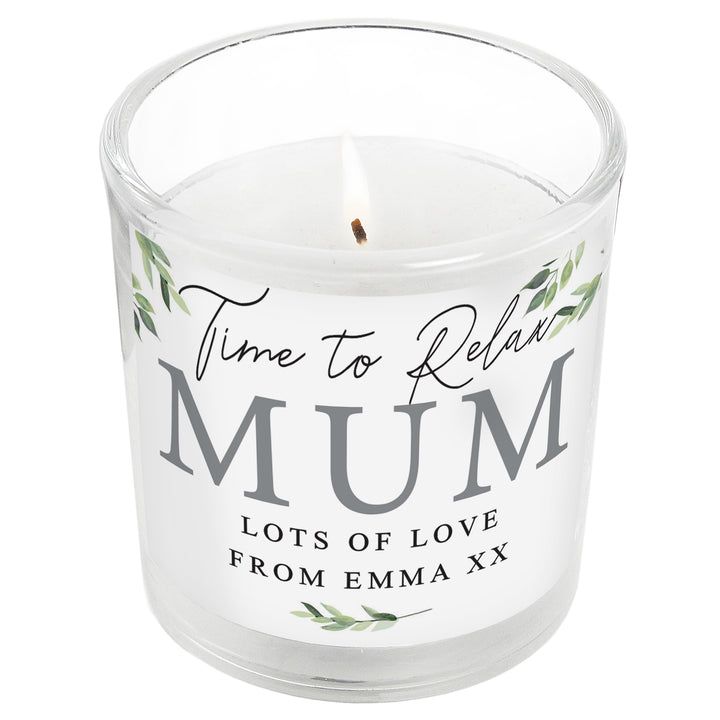 Personalised Botanical Leaves Scented Jar Candle - part of the Gifts Finder Candles & Reed Diffusers collection