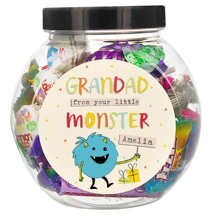 Buy Personalised Little Monster Sweet Jar at www.giftsfinder.co.uk