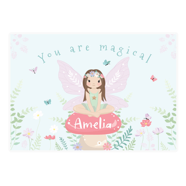 Personalised Toadstool Fairy Placemat in gift category Personalised Children's Placemats