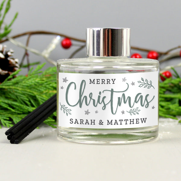 Buy Personalised Merry Christmas Reed Diffuser available now at www.giftsfinder.co.uk