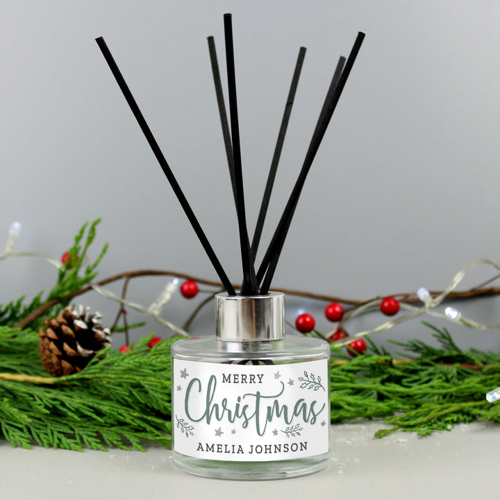 Buy Personalised Merry Christmas Reed Diffuser available now at www.giftsfinder.co.uk