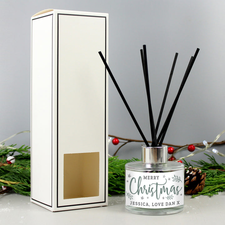 Buy Personalised Merry Christmas Reed Diffuser available now at www.giftsfinder.co.uk