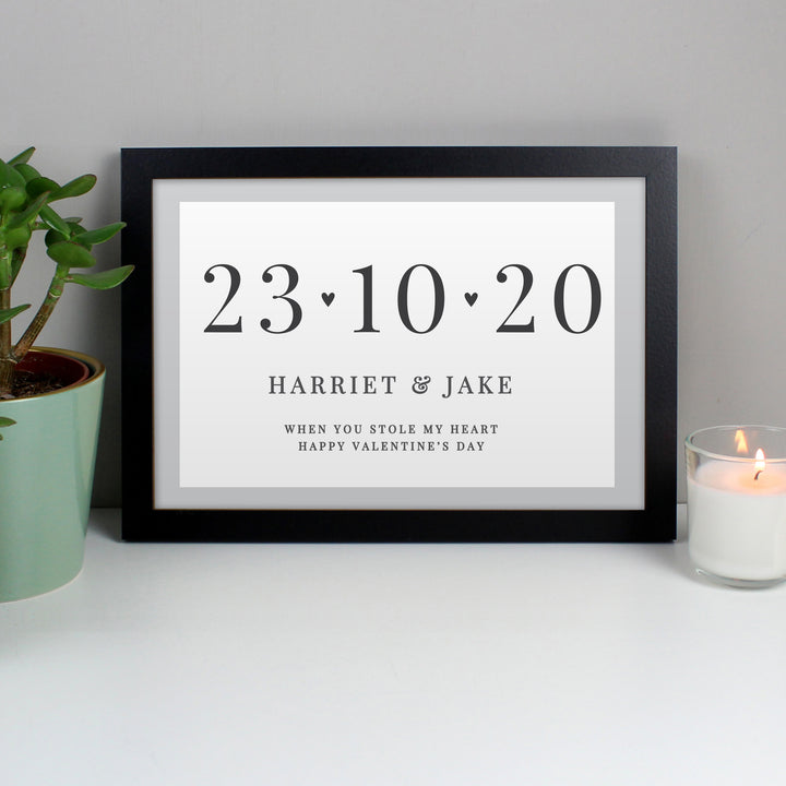 Buy Personalised Free Text Landscape A4 Black Framed Print available now at www.giftsfinder.co.uk