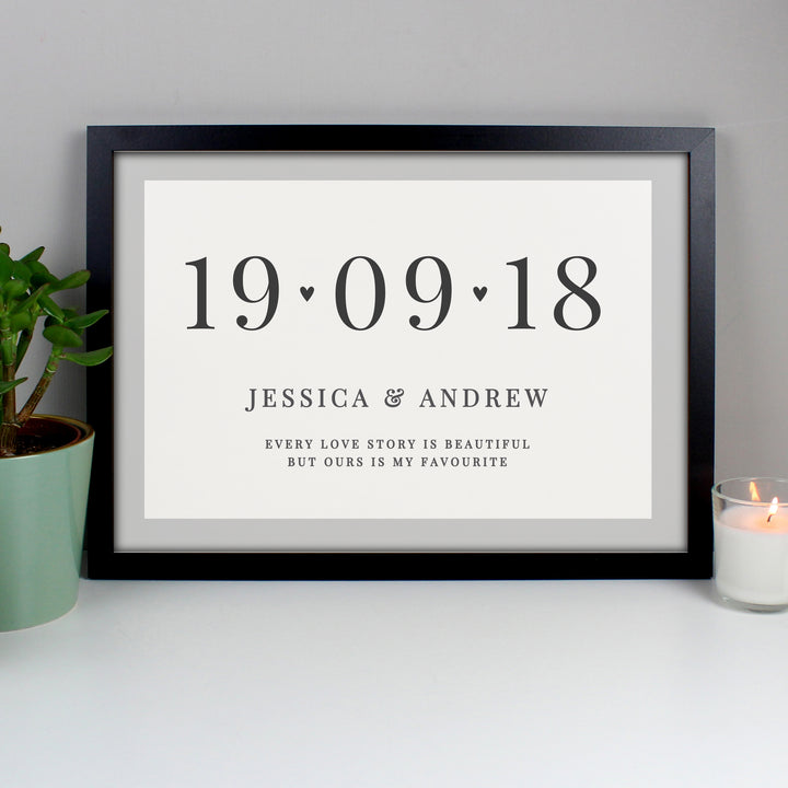 Buy Personalised Free Text Landscape A3 Black Framed Print available now at www.giftsfinder.co.uk