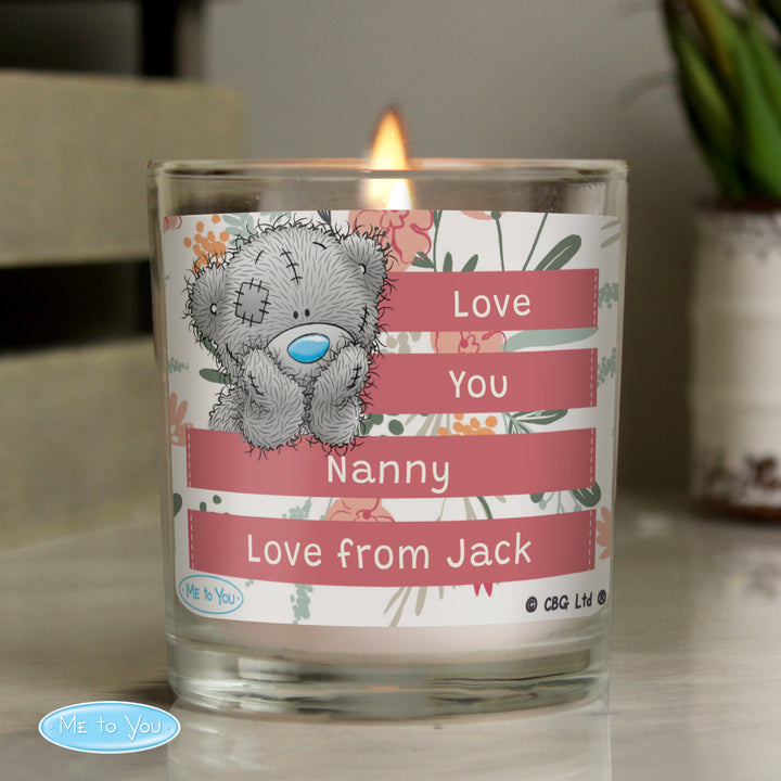 Personalised Me To You Floral Jar Candle - part of the Gifts Finder Personalised Candles collection