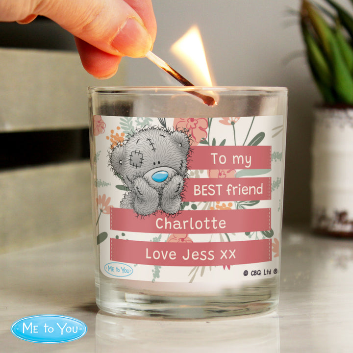 Personalised Me To You Floral Jar Candle - part of the Gifts Finder Personalised Candles collection